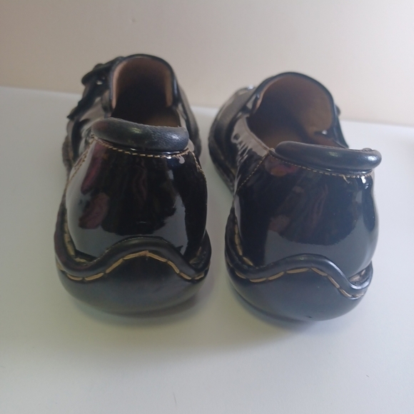 New BOC Born Black Patent Slip On Casual Loafters Sz 9 Lacquer No Box/tags - Picture 3 of 7